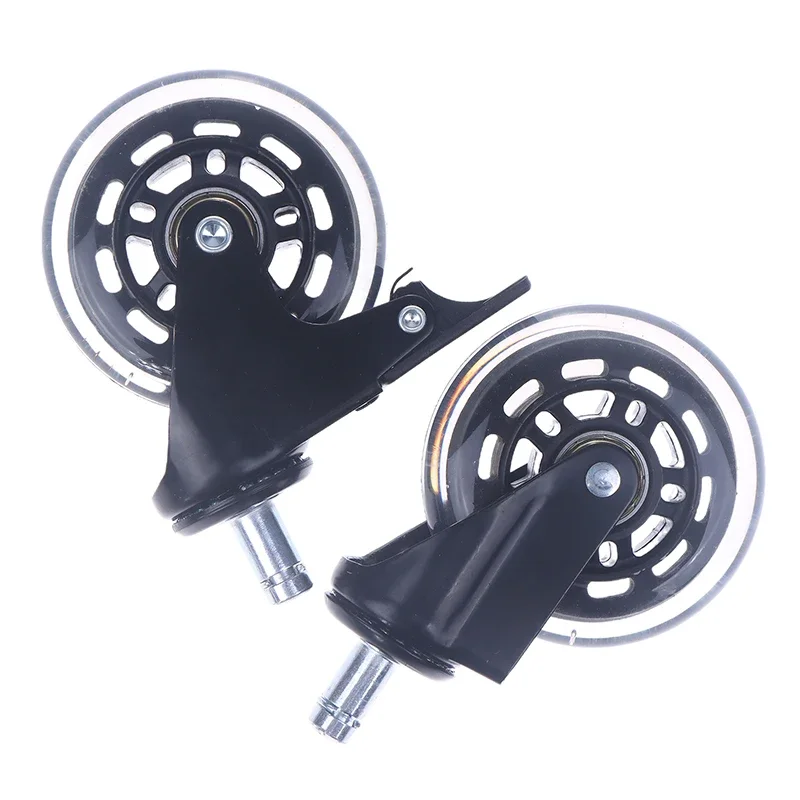 1Pcs 3" Rubber Office Chair Caster Wheels Heavy Duty & Safe For All Floors Including Hardwood Replacement For Desk Floor