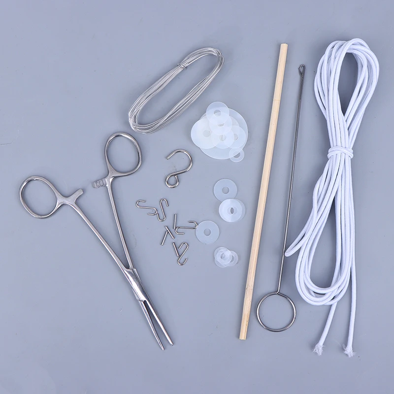 1/6 인형 유지 관리 도구 키트-알루미늄 와이어/고무 밴드가 포함된 스트링 플라이어 및 S-후크 세트, 인형 관절 조정을 위한 일일 수리 도구