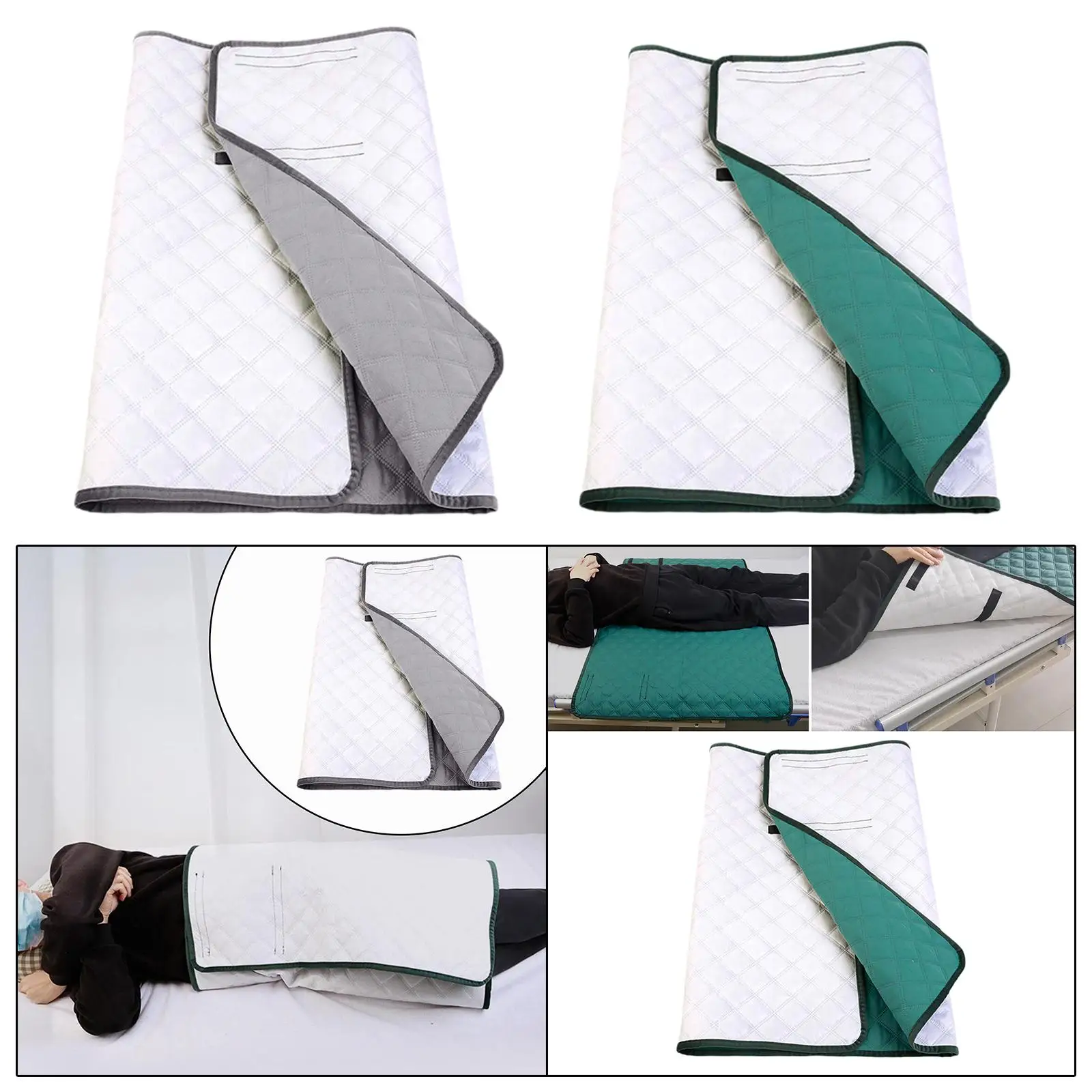 

Wearable Incontinence Bed Pad Nursing Pad Leakproof Versatile Breathable Adults Diaper Skirt Bed Mattress Mat for Floor Sofa