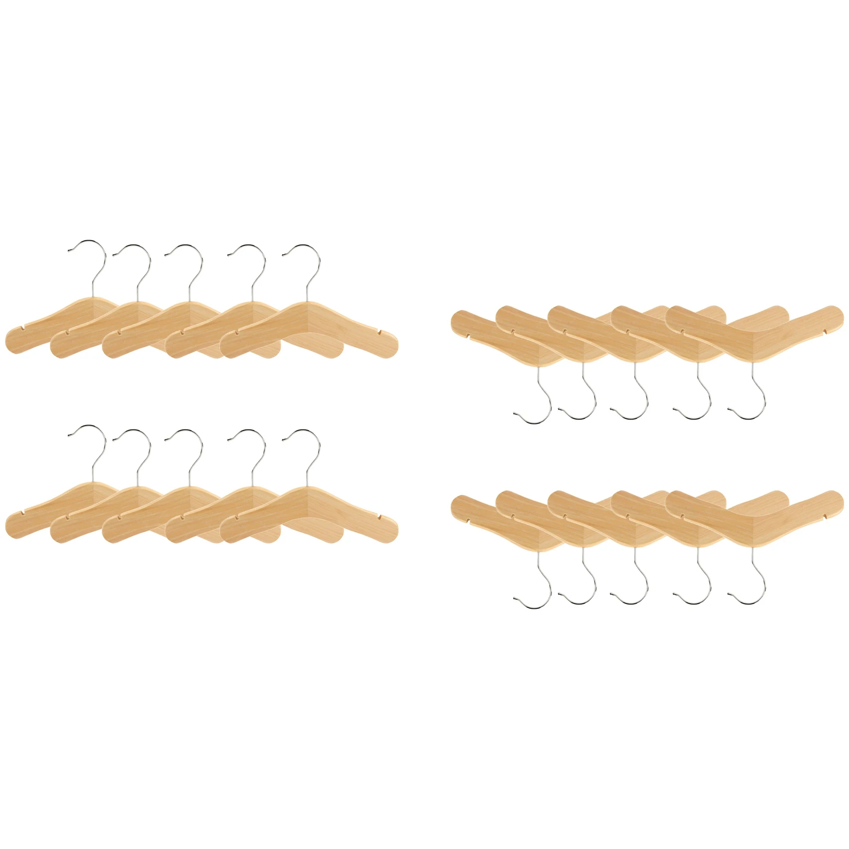 

ABWR-20PCS Wooden Baby Hangers,Kids Hangers,Notched Shoulder Design For Children Clothes,Decoration Hanger,Small & Medium