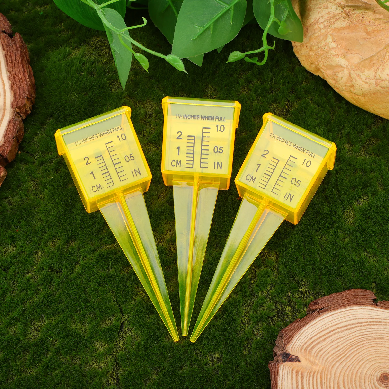 

3pcs Rain Gauge Tool Plastic Rainfall Measuring Device Garden Lawn Watering Monitoring Accurate Measurement Farming Landscape