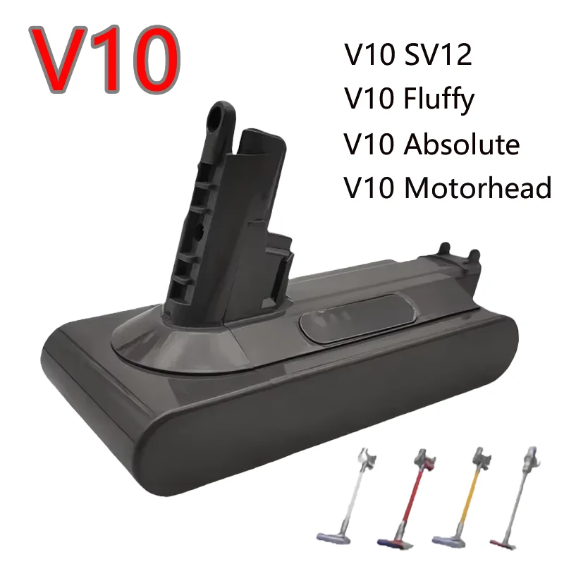 12800mAh Sostituzione per Dyson V10 Batteria 25.2v SV12 V10 Absolute Animal Motorhead Aspirapolvere portatile Batteria al litio