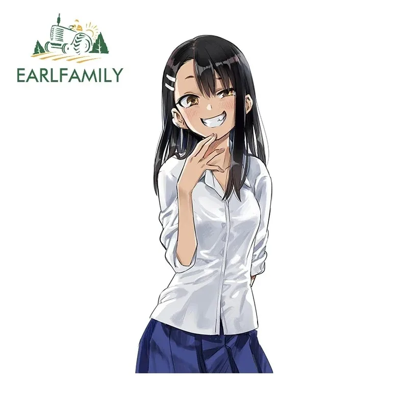 EARLFAMILY Niedliche Hayase Nagatoro Anime-Autoaufkleber, Persönliche Auto-Styling-Aufkleber, Kratzfeste Aufkleber für Surfbretter und Fensterdekoration