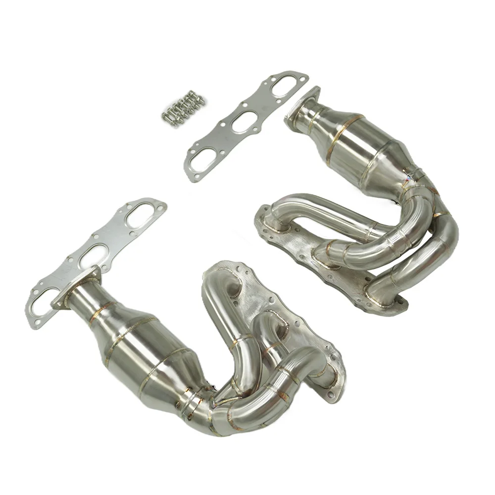 For Porsche 911 2008-2011 3.6L 3.8L with Three Way Catalytic Converter Exhaust Manifold 997.2  Manifold Header