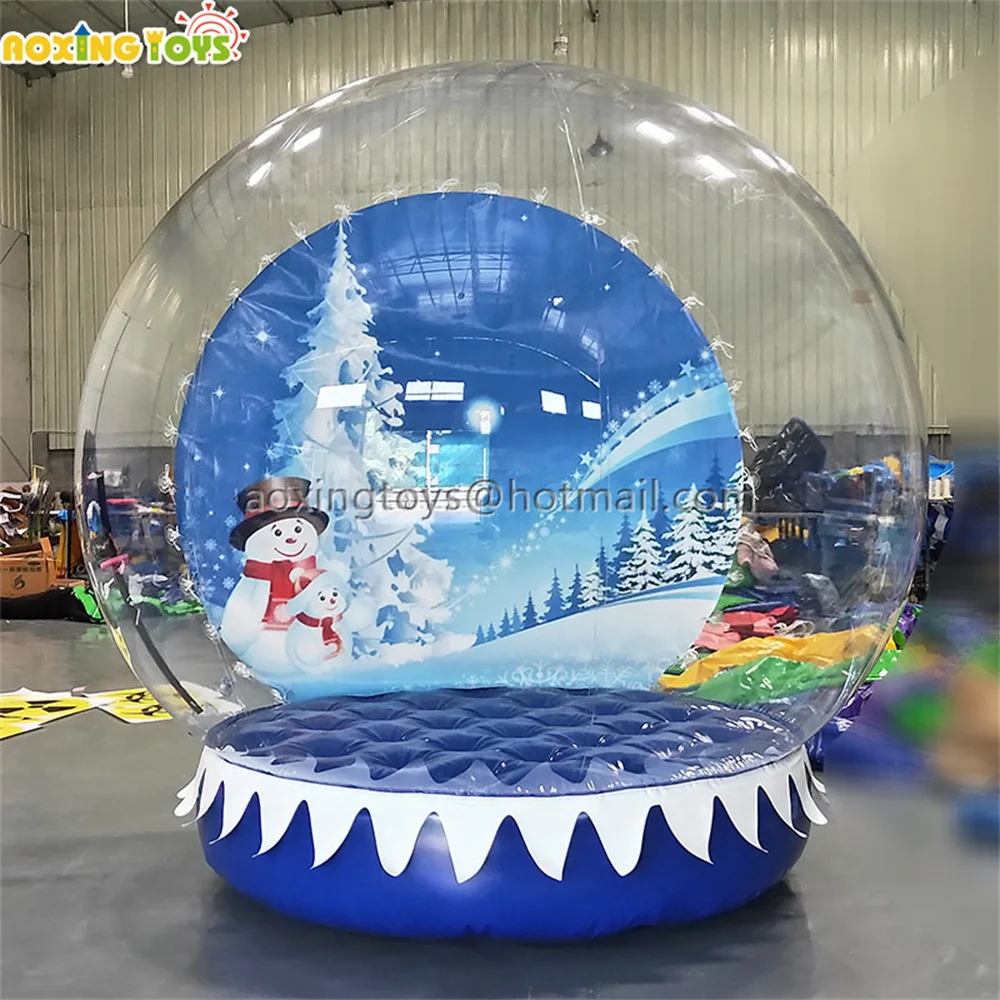 2/3/4M Outdoor Giant Christmas Decorations Inflatable Snow Globe Bounce House Photo Booth For Festival Party Events