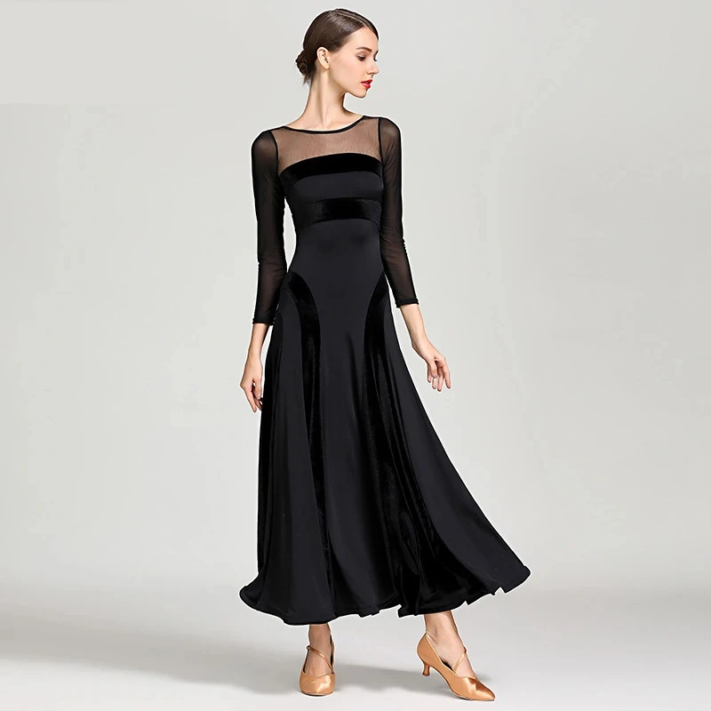 2025 Rot Standard Ballsaal Kleid Frauen Walzer Kleid Fransen Tanz Tragen Ballroom Dance Modern Dance Kostüme Flamenco Kleid