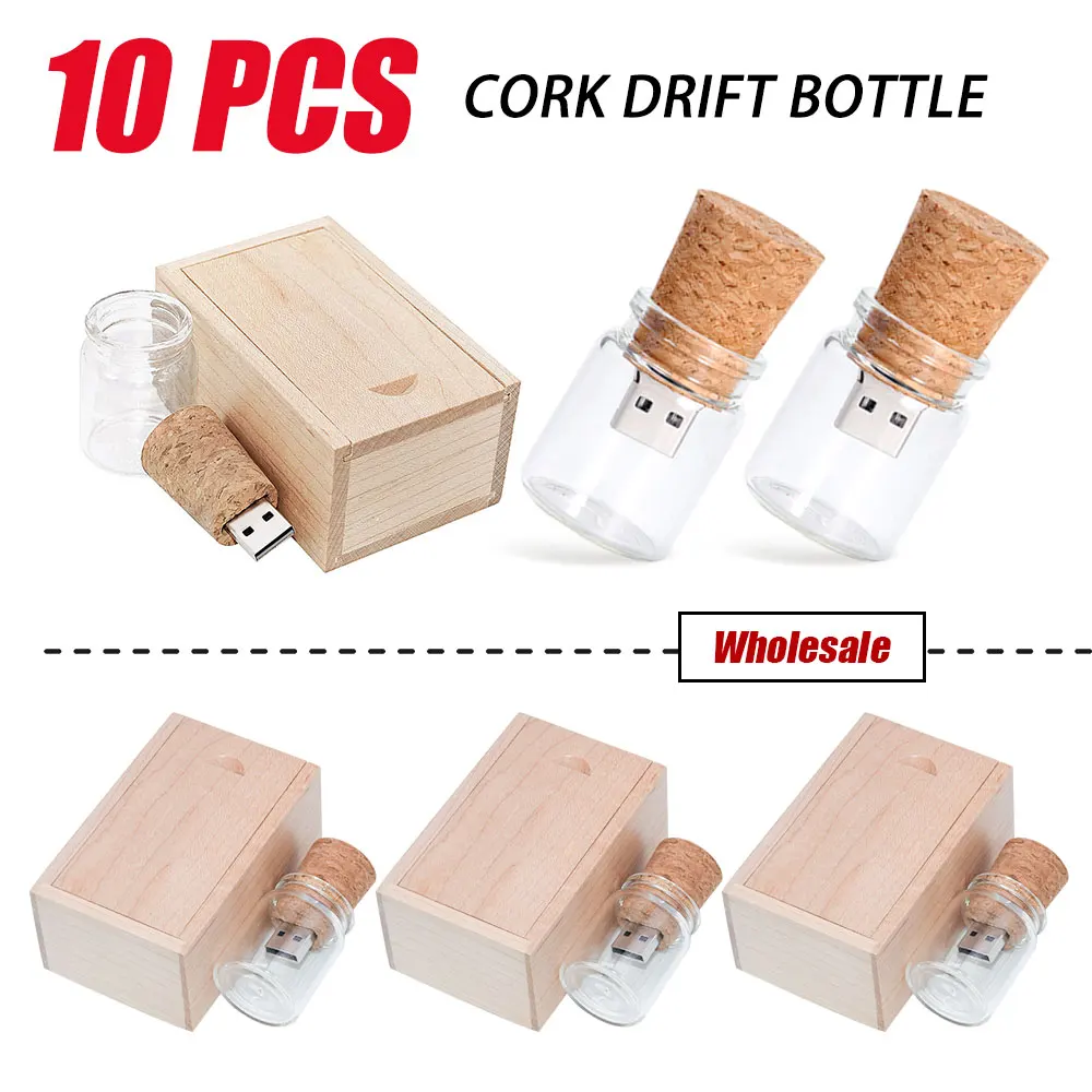 

10PCS/Lot Beech Flash Drive 128GB Wooden USB 2.0 Pen Drive 64GB Free LOGO 32GB Memory Stick Maple 16GB U Disk Wedding Gifts 8GB