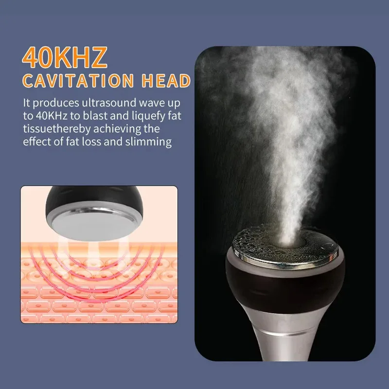 

5 In 1 40K Cavitation Vacuum Shaping Machine Multipolar Bipolor RF Body Slimming Weight Loss Anti-Wrinkle Rejuvenation Skin Lift