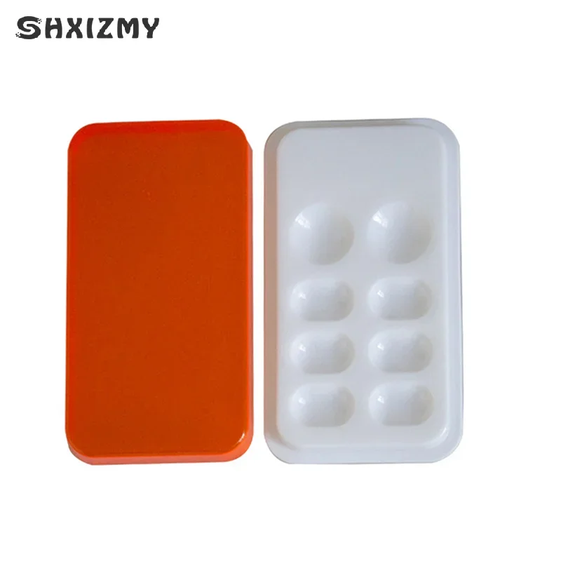 

8 Slots Dental Shade Light Storage Mixing Box Dental Palette With Cover Dental Veneer Box Organizer Tool