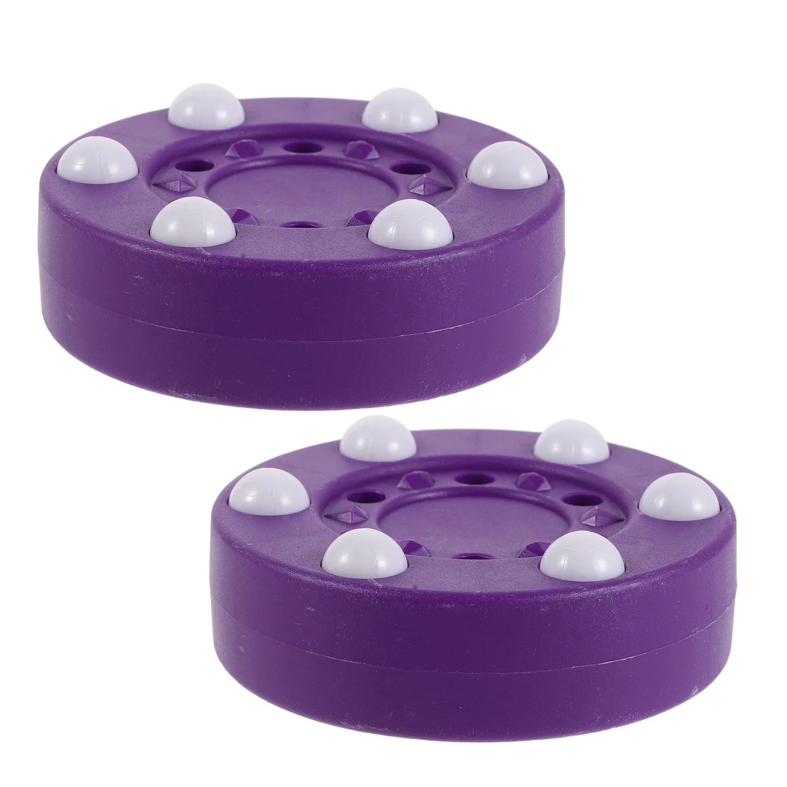 

2Pcs Adult Inline Hockey Puck Official Game Size Six Ball Design Anti Bounce Quiet Street Hockey Puck for Outdoor Practice
