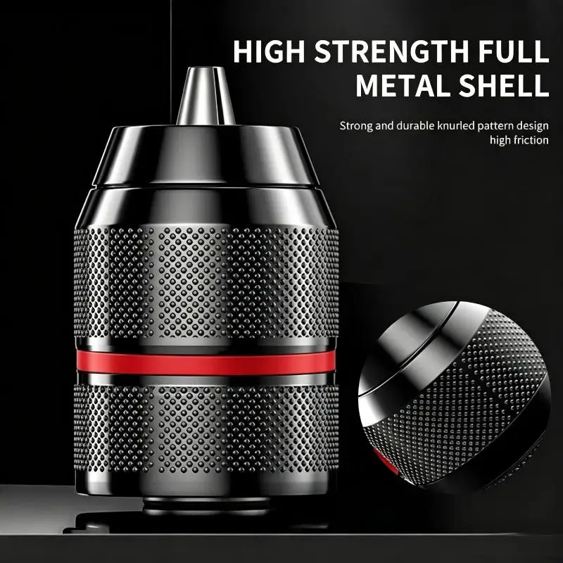 New Sale 10mm Hard Metal Drill Chuck Self Locking Keyless Electric Tools 3/8-24UNF Thread For Rechargeable Electric Drills