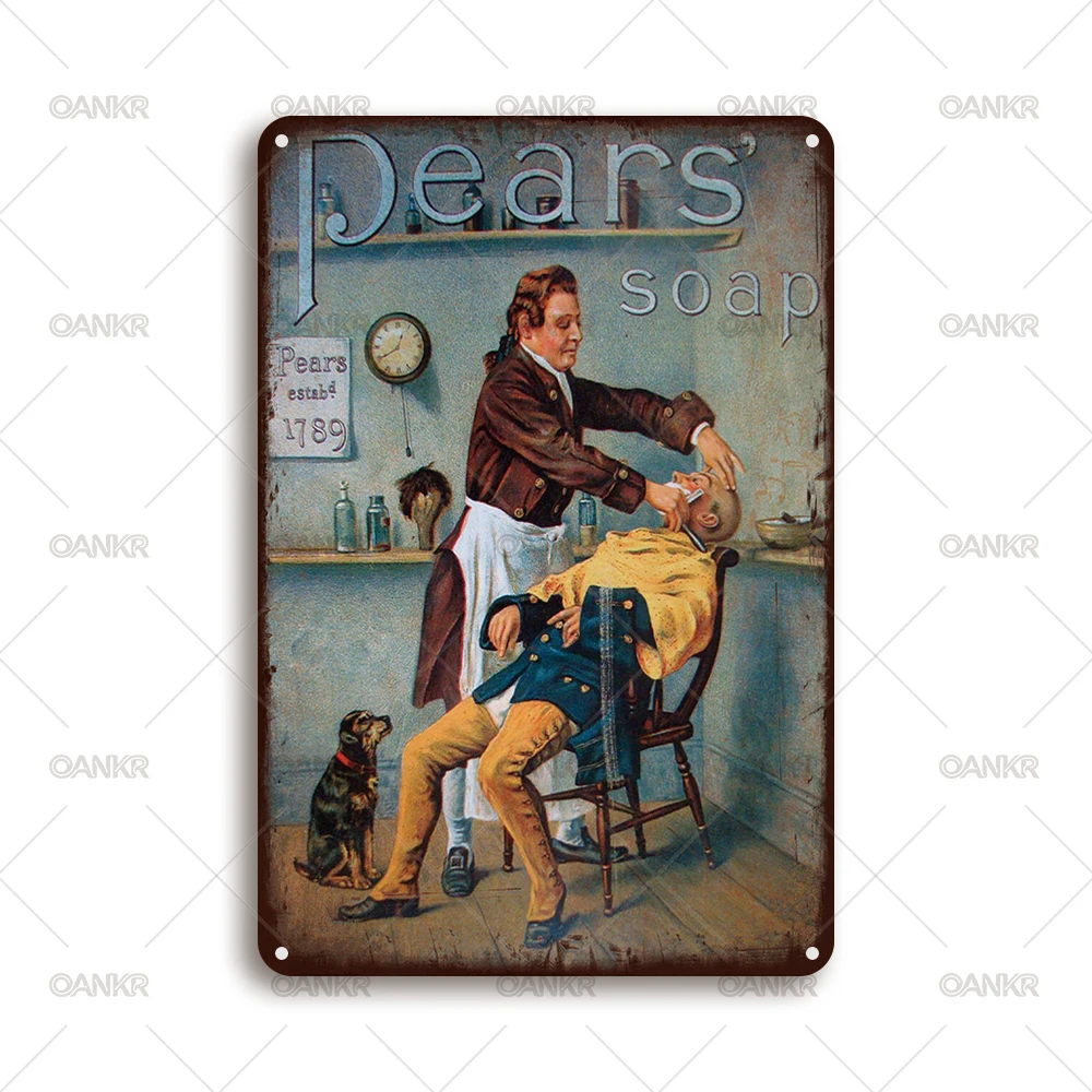 Vintage Barber Shop Metal Tin Signs Retro Style Art Poster Wall Decor For Home Bedroom Barbershop Rustic Wall Art Chic Gift