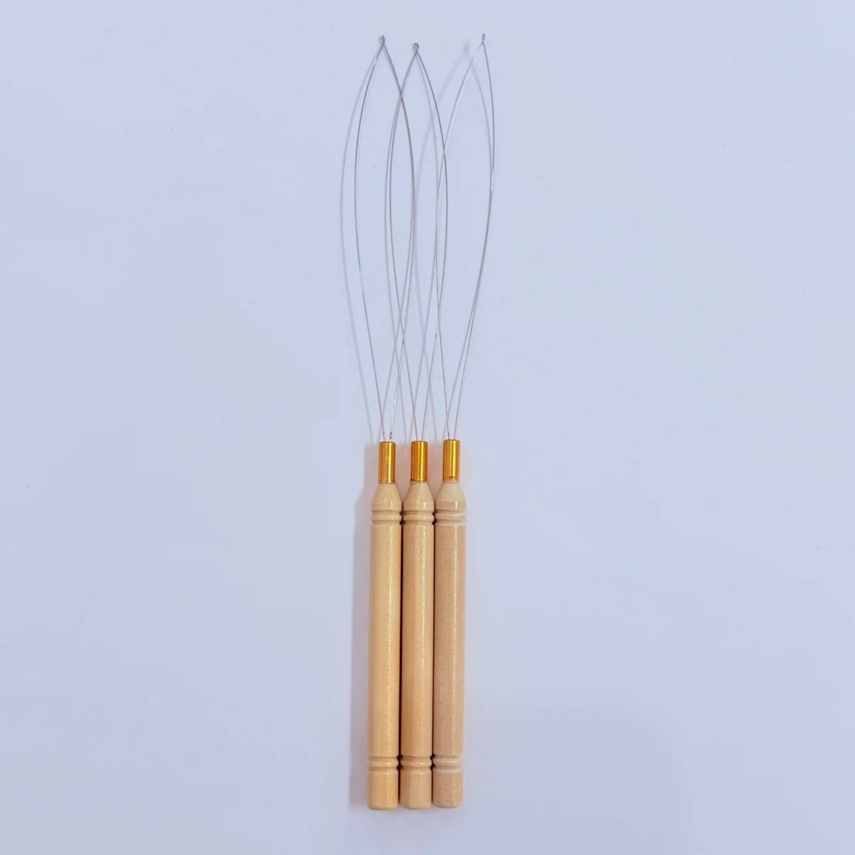 5/10/20Pcs Micro Ring Hair Extension Loop Threader Wire Pulling Hook Needle Tool Crochet Hook for I Tip Hair Extensions