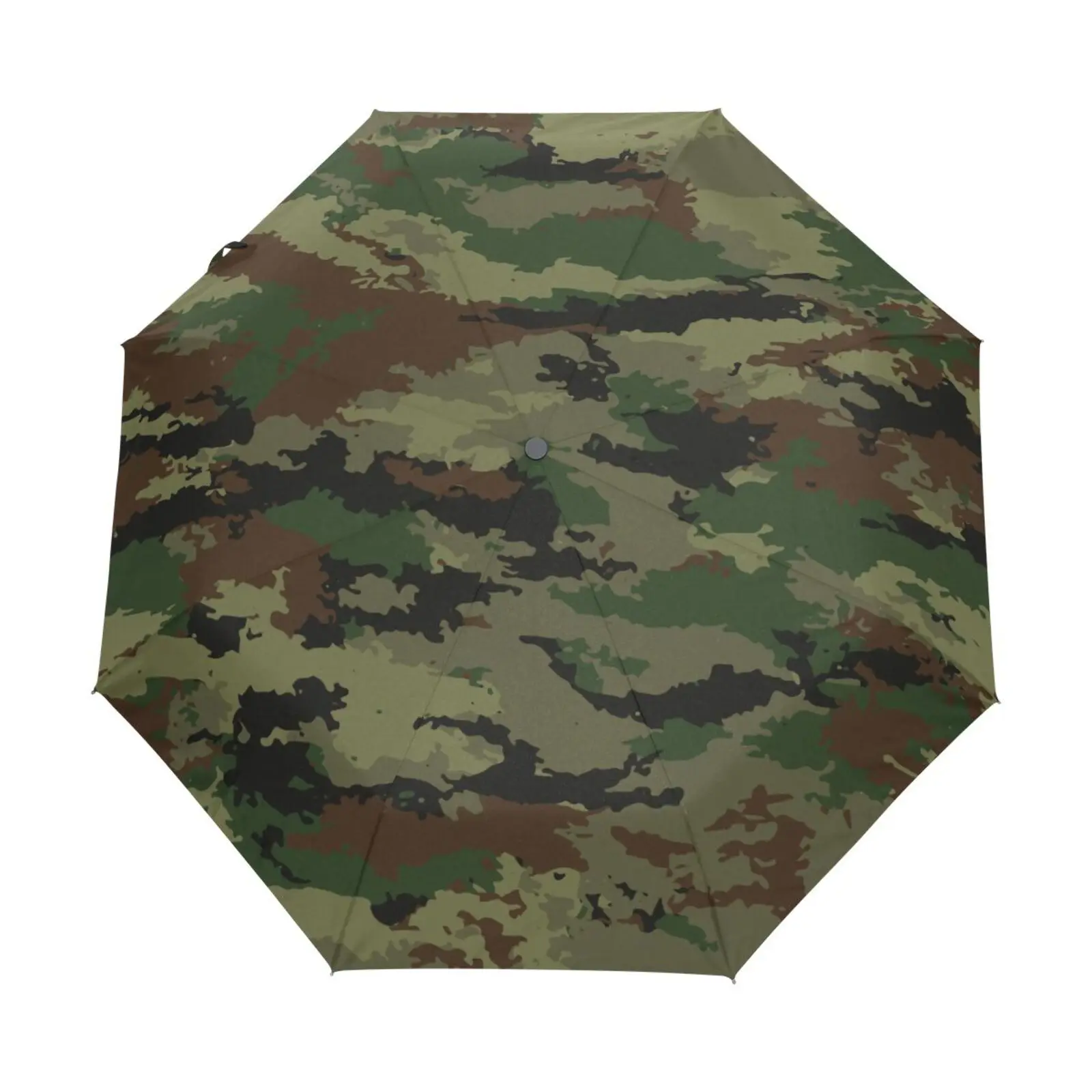 Fully Automatic Portable Camouflage Umbrella Male Windproof Three Folding Women's Rain Umbrella Parasol For Travel Outdoor