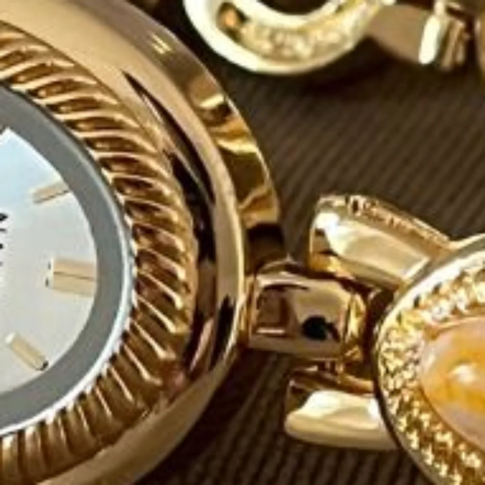 Vintage Colored Gemstones Wristwatch for Women Elegant Quartz Watch Luxury Oval Bracelet Watch