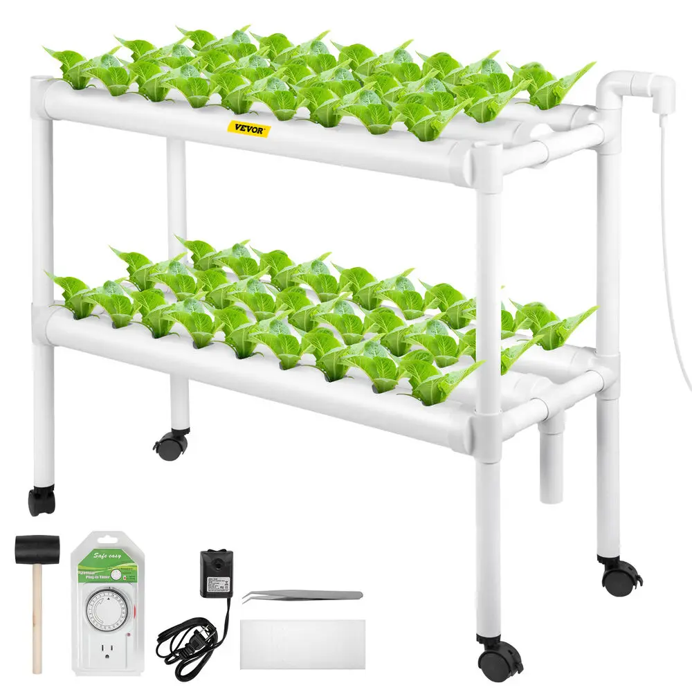 

Hydroponic Site Grow Kit Hydroponics System 54 Plant Sites with Timer