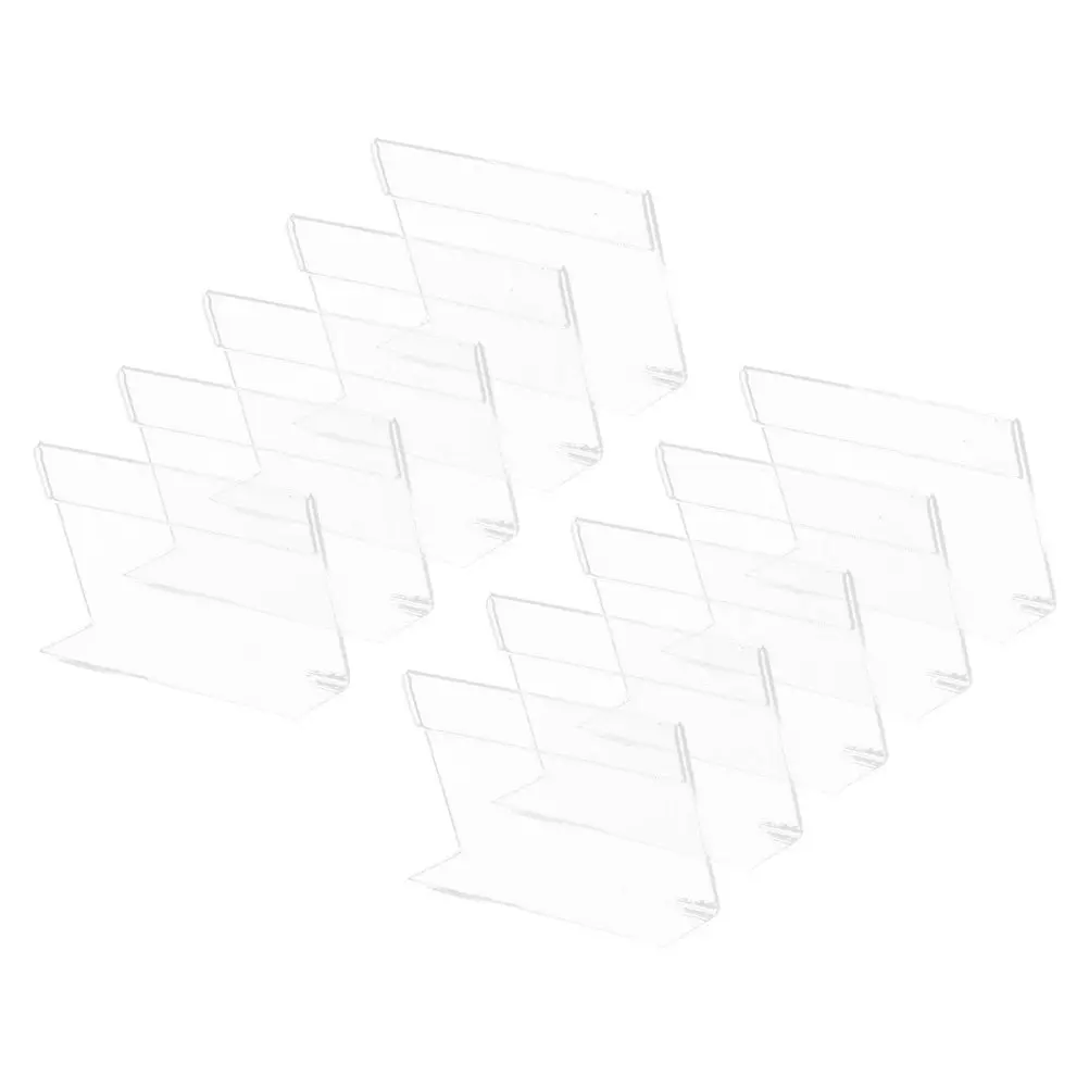 10Pcs Acrylic Display Holder Rack Multiuse Price Tag Stand for Store Restaurant Supermarket Advertising Sign Display Accessories