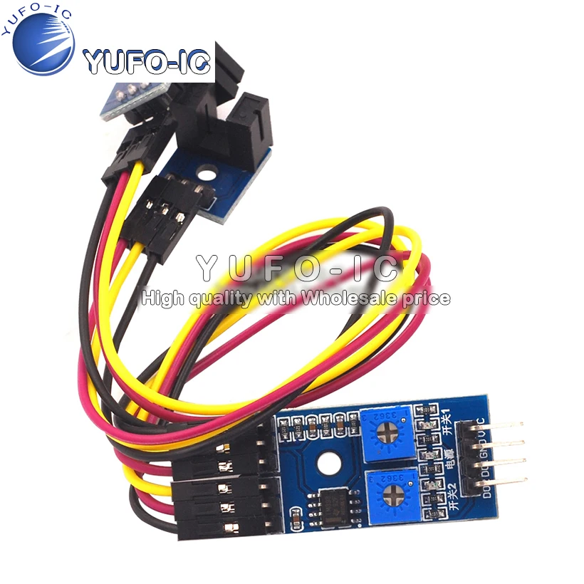 2 Channel Speed Sensor Module Counting Motor Groove Type Optocoupler