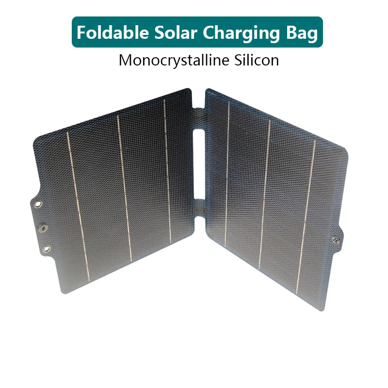 5V 10W ETFE Portable Foldable Solar Charging Panel USB/Type-C Output Foldable Solar Bag Fast Charging for Power Bank Phone