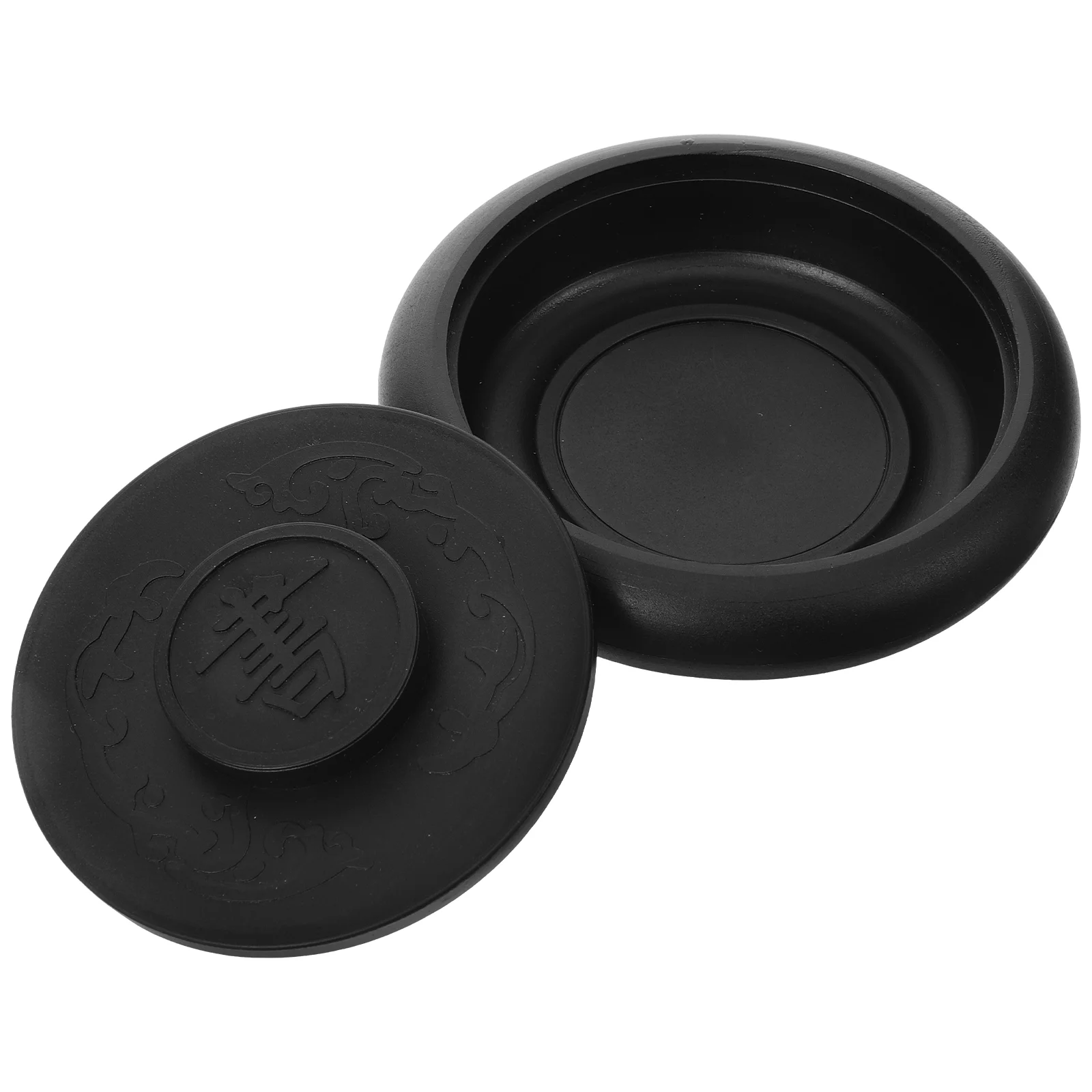 Ink Tray Ancient Horse Inkstone Calligraphy Pens Plastic for Journaling Inkslab Drawing