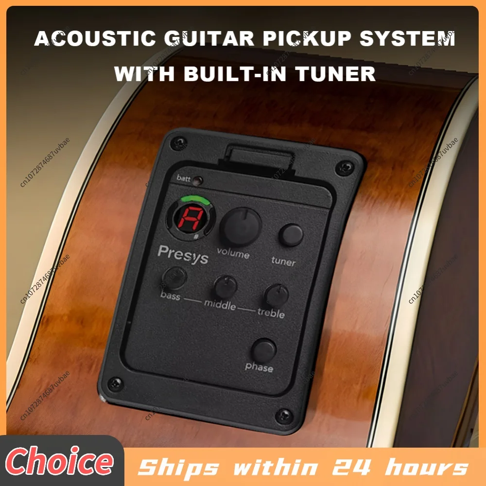 Acoustic Guitar Pickup Guitar Preamp Equalizer Portable Acoustic Guitar Equalizer Digital Tuner Pickup Guitar Accessories - view 3