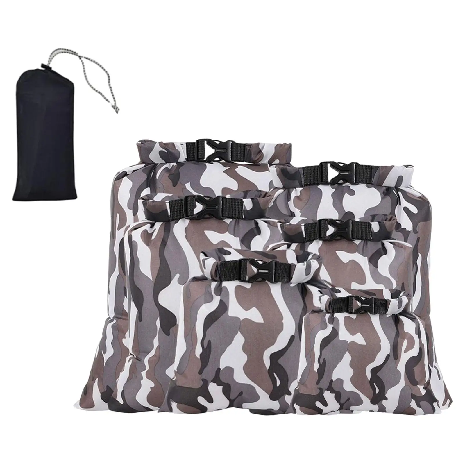 6 Pieces Waterproof Dry Bag Smooth Surface Roll Top Keeps Gear Dry Pack Durable Dry Sack for Floating Surfing Canoeing Gym Beach