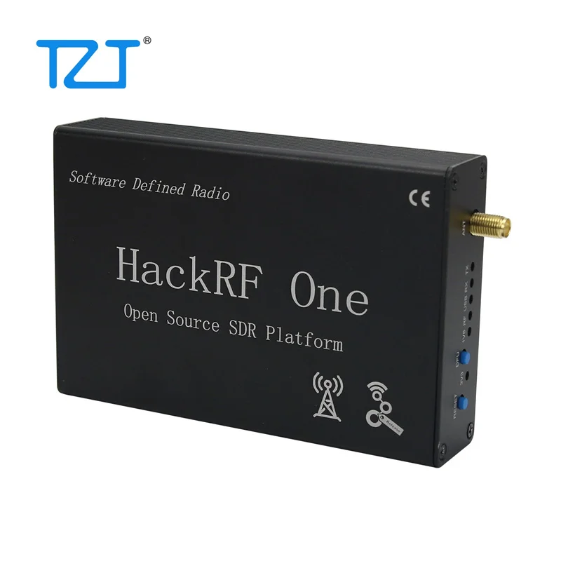 Tzt 1mhz-6ghz hackrf um sdr open source board + escudo da liga de alumínio + oscilador de cristal de alta precisão
