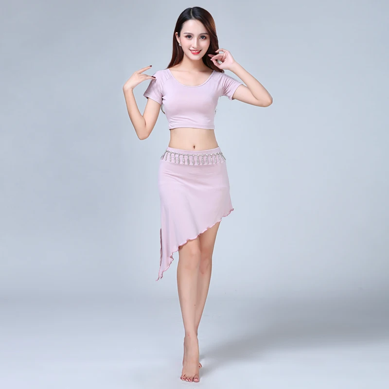 Customized Belly Dance Costume Practice Set Sexy Oriental Dancewear Performance Clothes Belly Dancing Top Skirt Belt Waist Chain