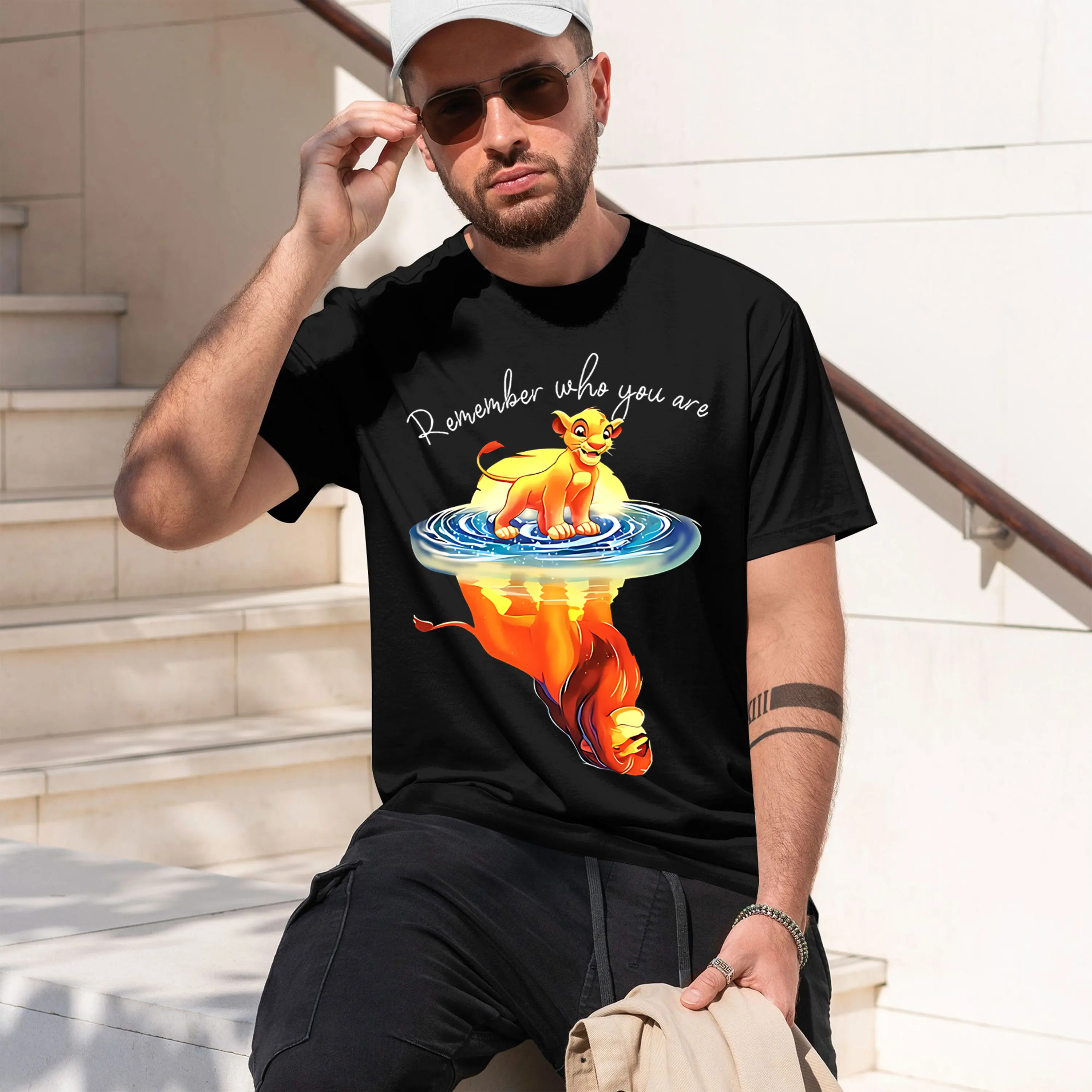 Simba The 2026 New Model Men’s Short-sleeve crewneck T-Shirt Classic Casual Multiple Colors and Sizes for Daily Wear All-Day Com