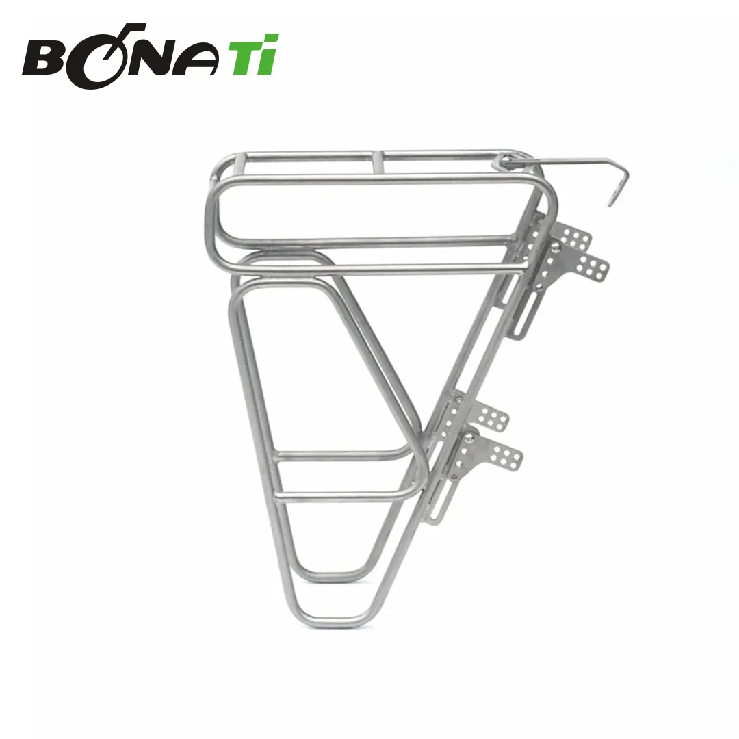 Titanium Alloy Bicycle Front Rack, Adjustable Mounting Holes, Lightweight Touring Bike, Gravel Bike Luggag Carrier