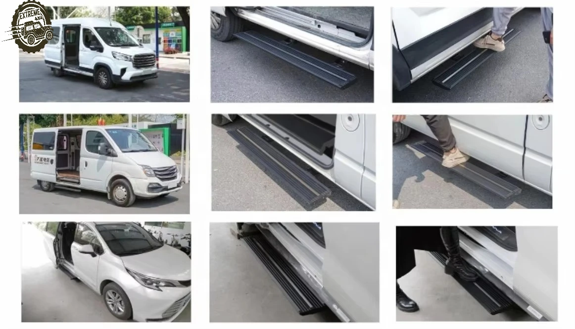 

Foldable Electric Pedal Bars for MPV Ford Transit/Tourneo Custom Rust-Proof Quiet Side Step Running Boards