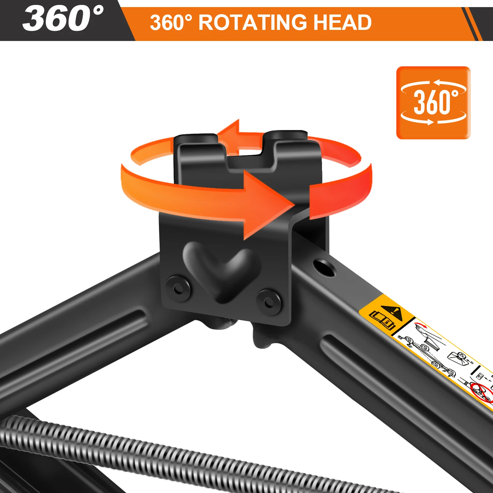 مقبس صدأ مقص 2.0 نغمة، مع مقبض - نطاق 105 إلى 385 مم، مقبس Losange مع رافعة، لتغيير الإطارات، للاستخدام العالمي #5