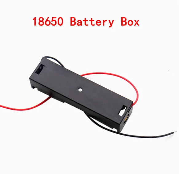 10pcs 18650 battery box, one section, one section with wire