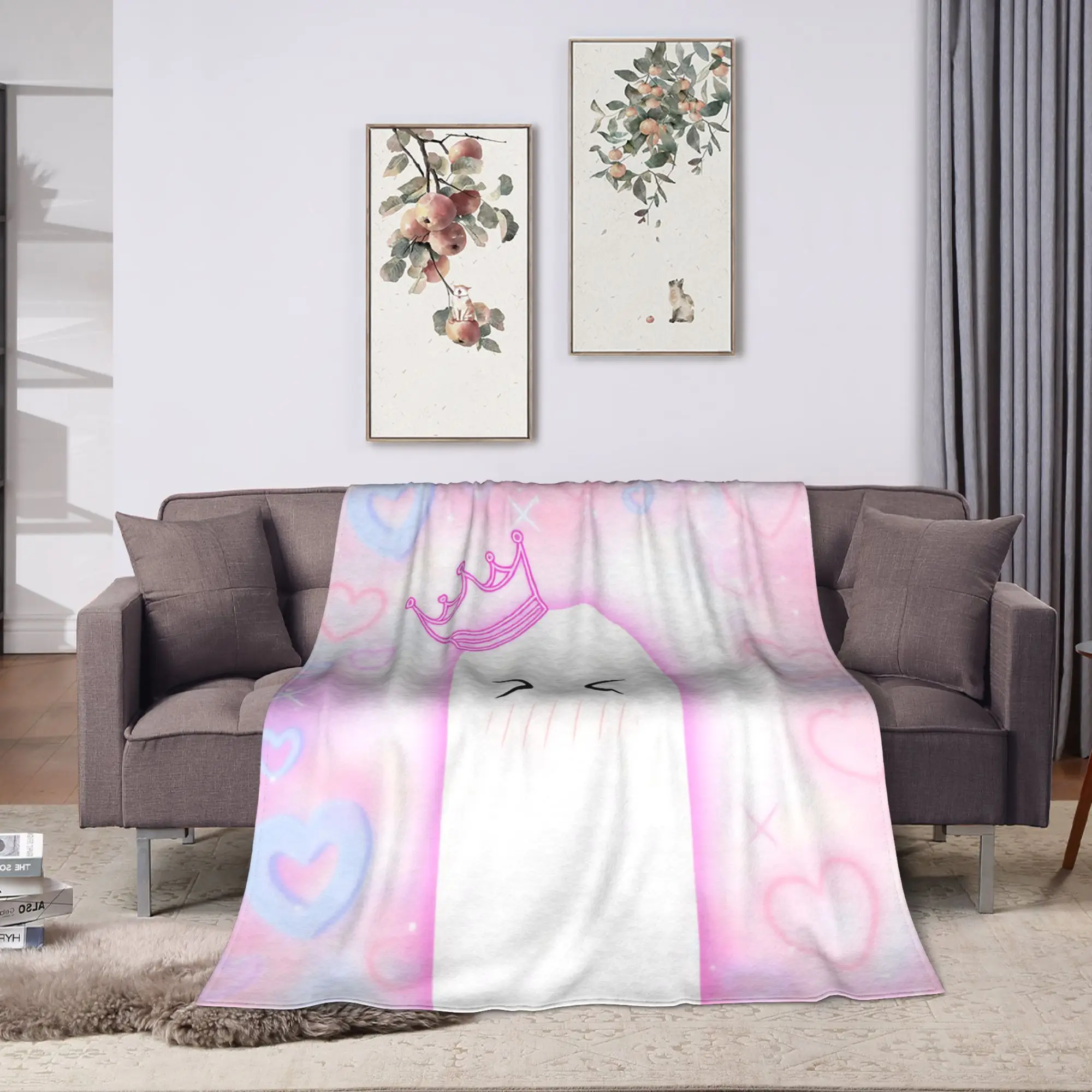 L-Lightsaber BL Manhwa Cozy Blanket For Home Decor  Casual Throw Blanket Autumn Travel Office Flannel Bedspread