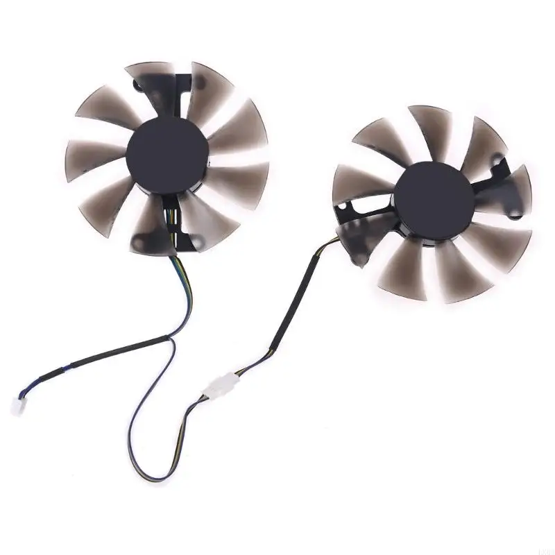 LX0B 2x 85mm PLD10015B12H 0.55A RX580 RX590 Untuk PowerColor DataMaland Radeon 580 590 Red Devil Graphics Card Fan Cooling