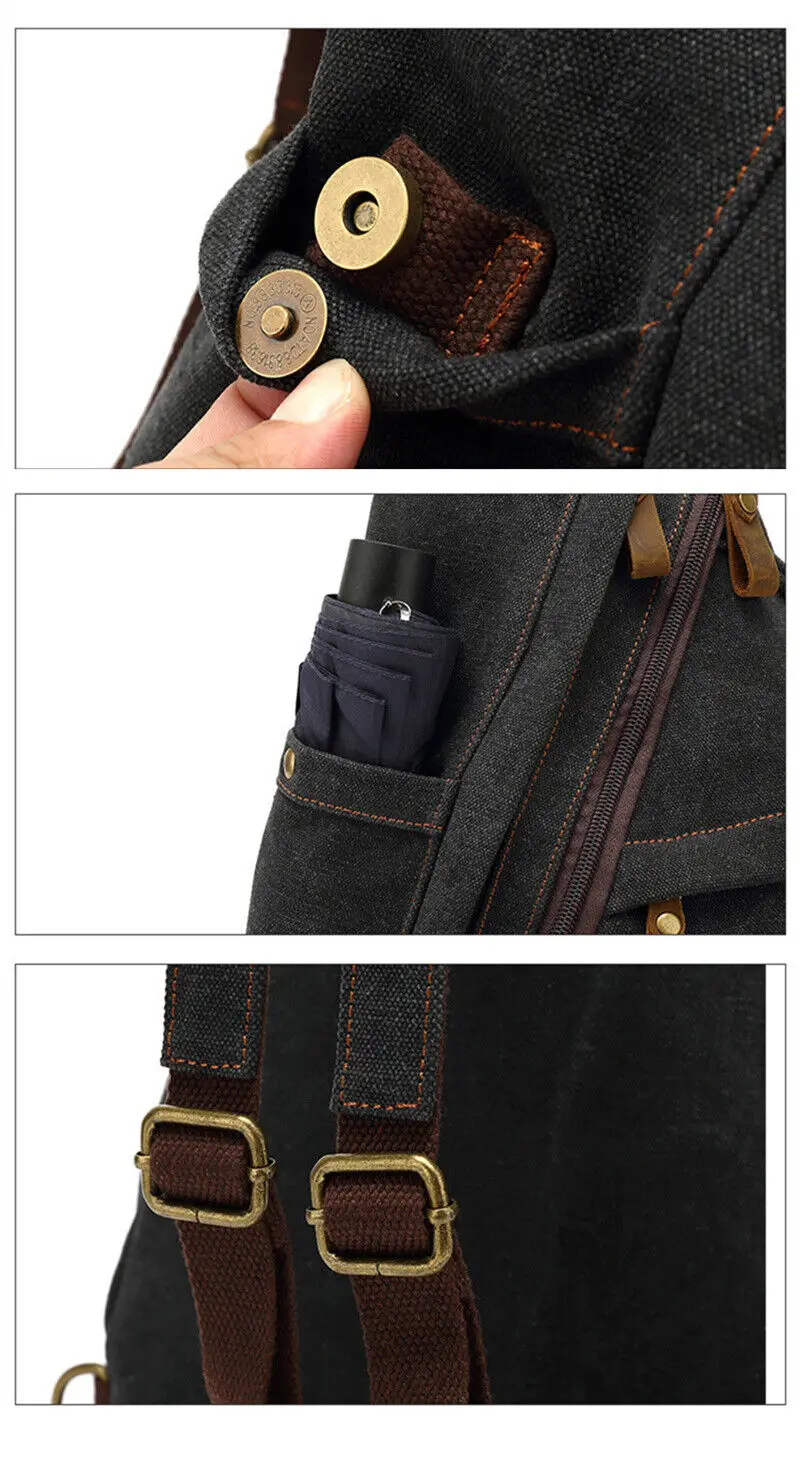 2023 New Chest Bag  Men Simple Canvas Fashion Large Capacity One Shoulder Crossbody Bag Travel Hiking Camping Sling Bag For Male