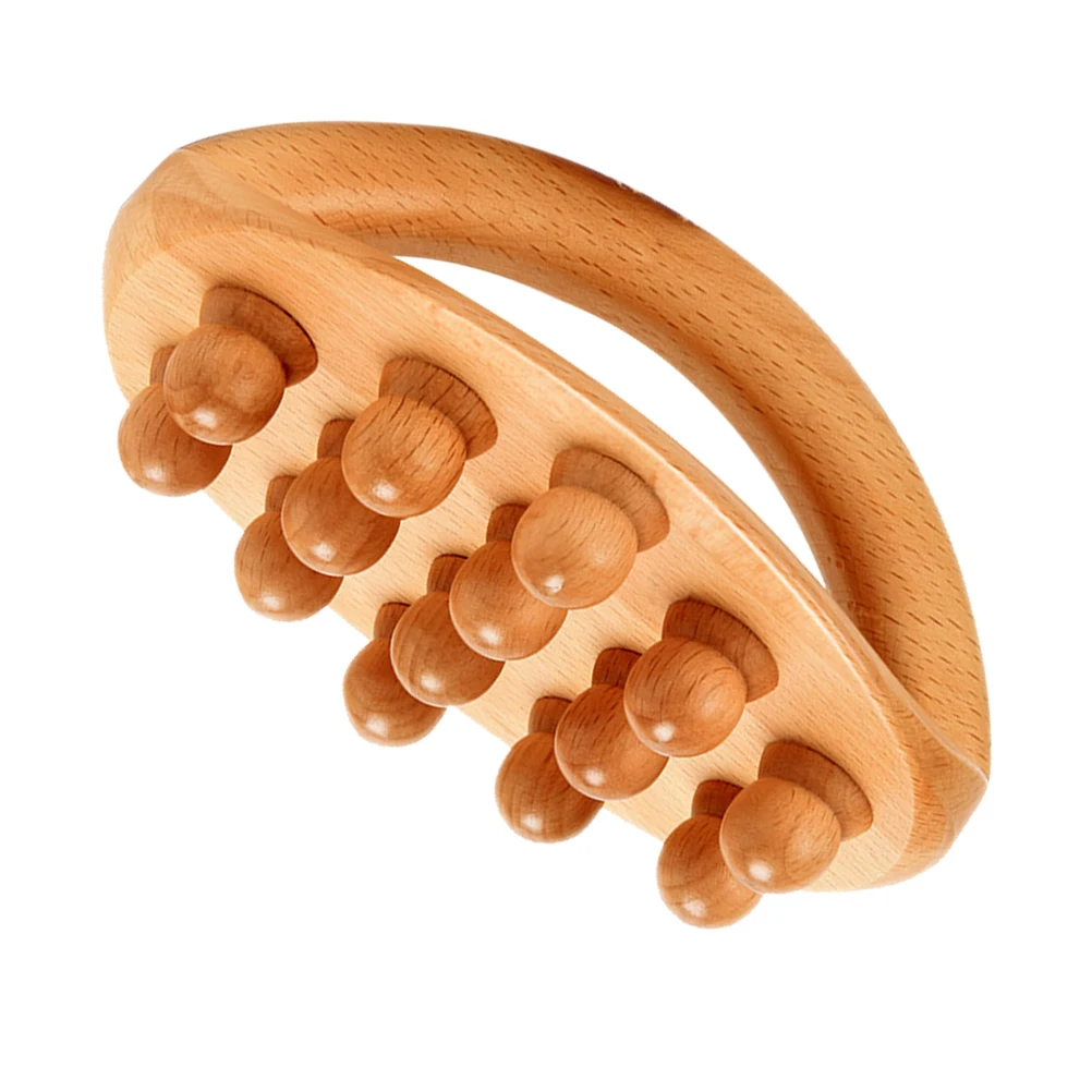 

Wooden Acupressure Massager Body Massage Tool Brush Gua Sha Therapy Manual Back Abdominal Scrubber Fatigue