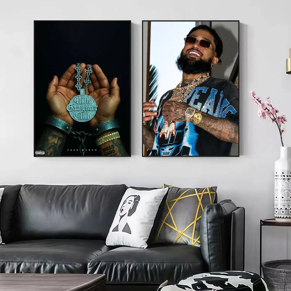 B-Bryant Myers Millo Gangster Club Peelable Self-adhesive Poster Stickers Are Suitable For Frameless Wall Decoration In A Room