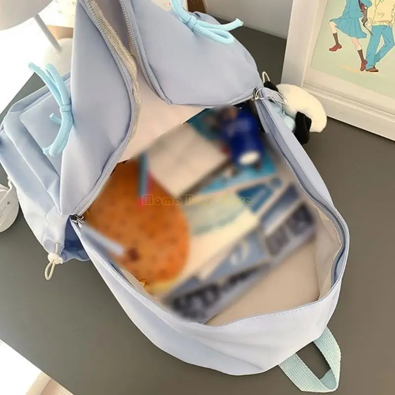 X90d Solid Color Travel Rucksack schöne Bows Rucksack Schule Rucksack großer Kapazität Rucksack Japaner Styles Rucksack