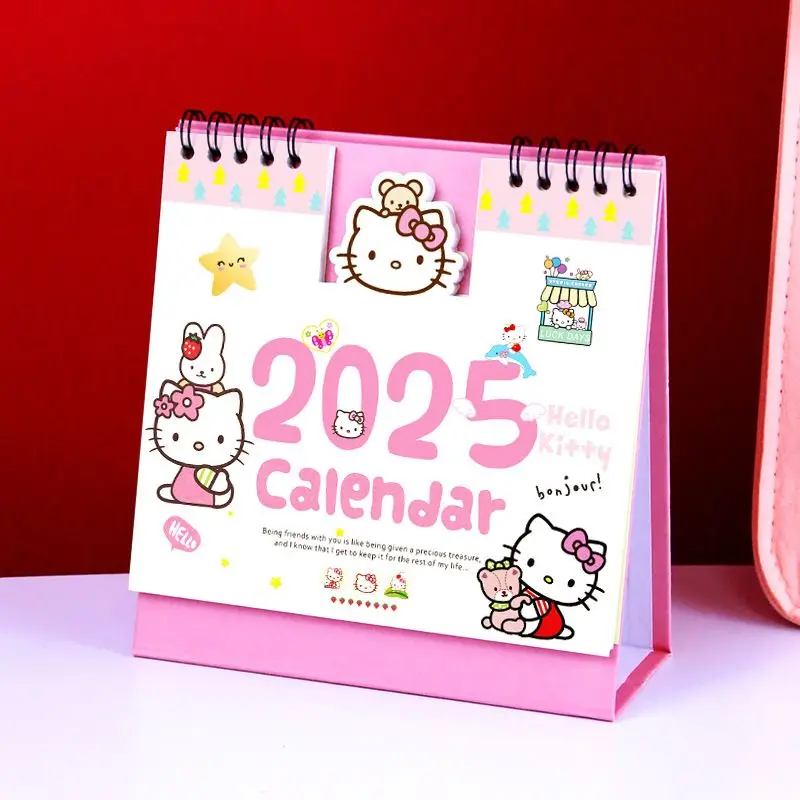 Nieuwe Snoopy Hello Kitty Kuromi uit 2025 ‌ Cartoon Leuke Bureaukalender Creatieve Kawaii Desktop Ornamenten Kladblok Vakantiecadeau Groothandel