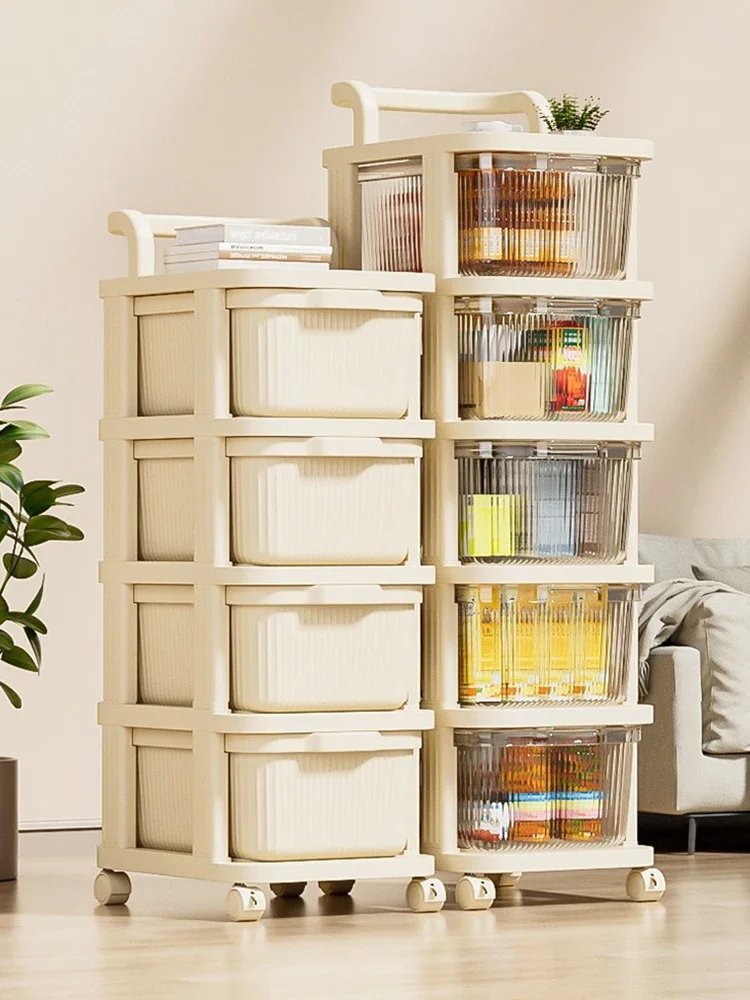 

Multilayer Storage Drawers Bedroom Organizer Cart with Wheels Baby Drawer Storages Shelf Removable Racks Things for The Home