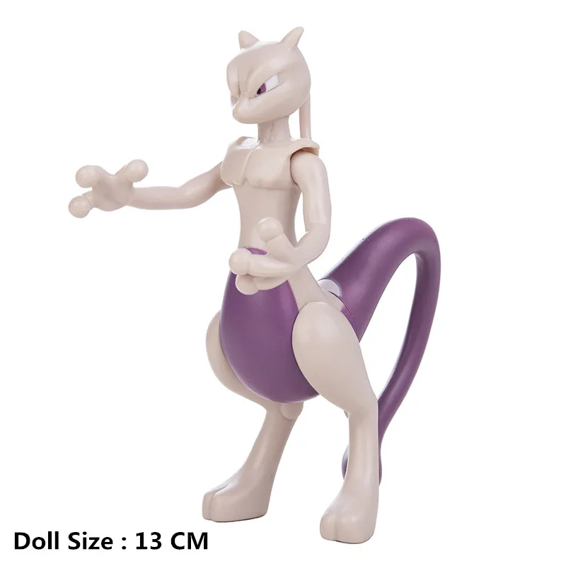 4-13Cm Pokemon Anime Figure Charizard Mewtwo Pikachu  Mew Psyduck Collection Pokemon Action Toys Model Kids Birthday Gifts