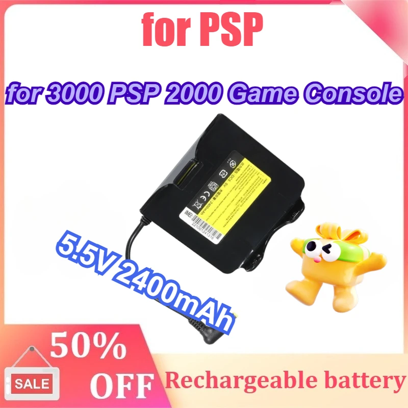 5.5V 2400mAh Portable External Battery for PSP 3000 PSP 2000 Game Console Battery Storage Pack Game Accessories Kit