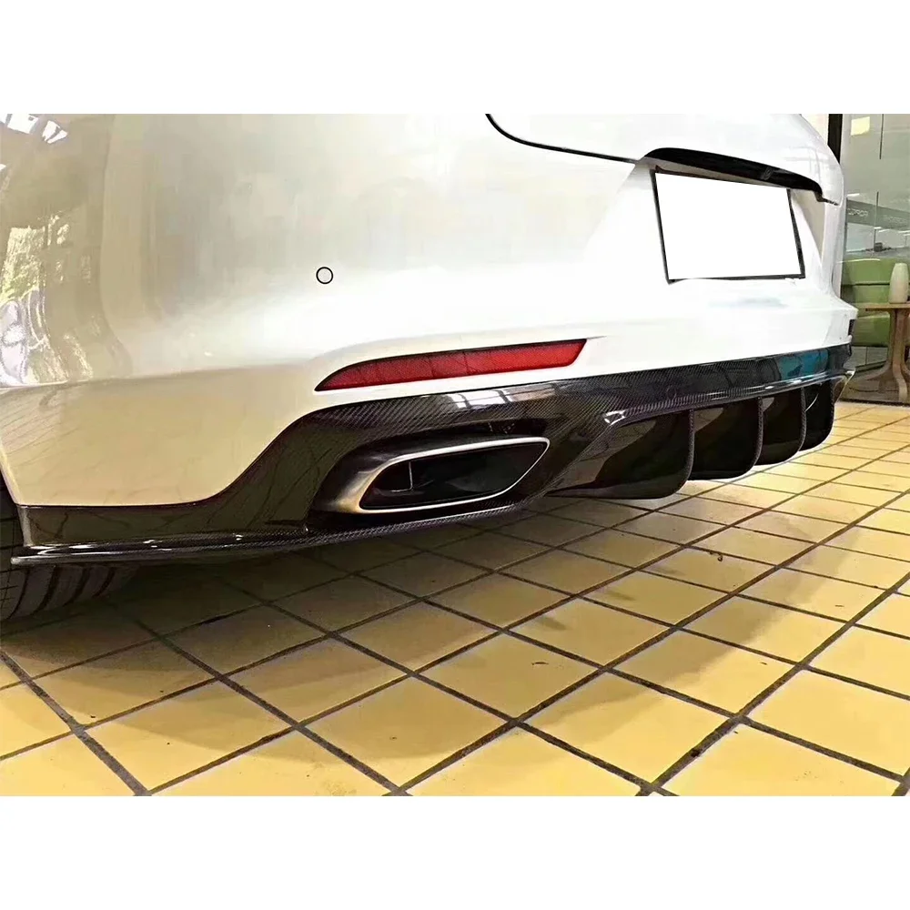 Koolstofvezel Bodykit Voorbumper Kin Lip Side Extension Rok Diffuser Splitter voor Porsche Panamera 971 2017-2019
