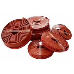 Width 15/25/30/50mm Waterproof Flexible Silicone Rubber Heater Heating Belt Unfreezer for Pipeline Electrical Wires Cable