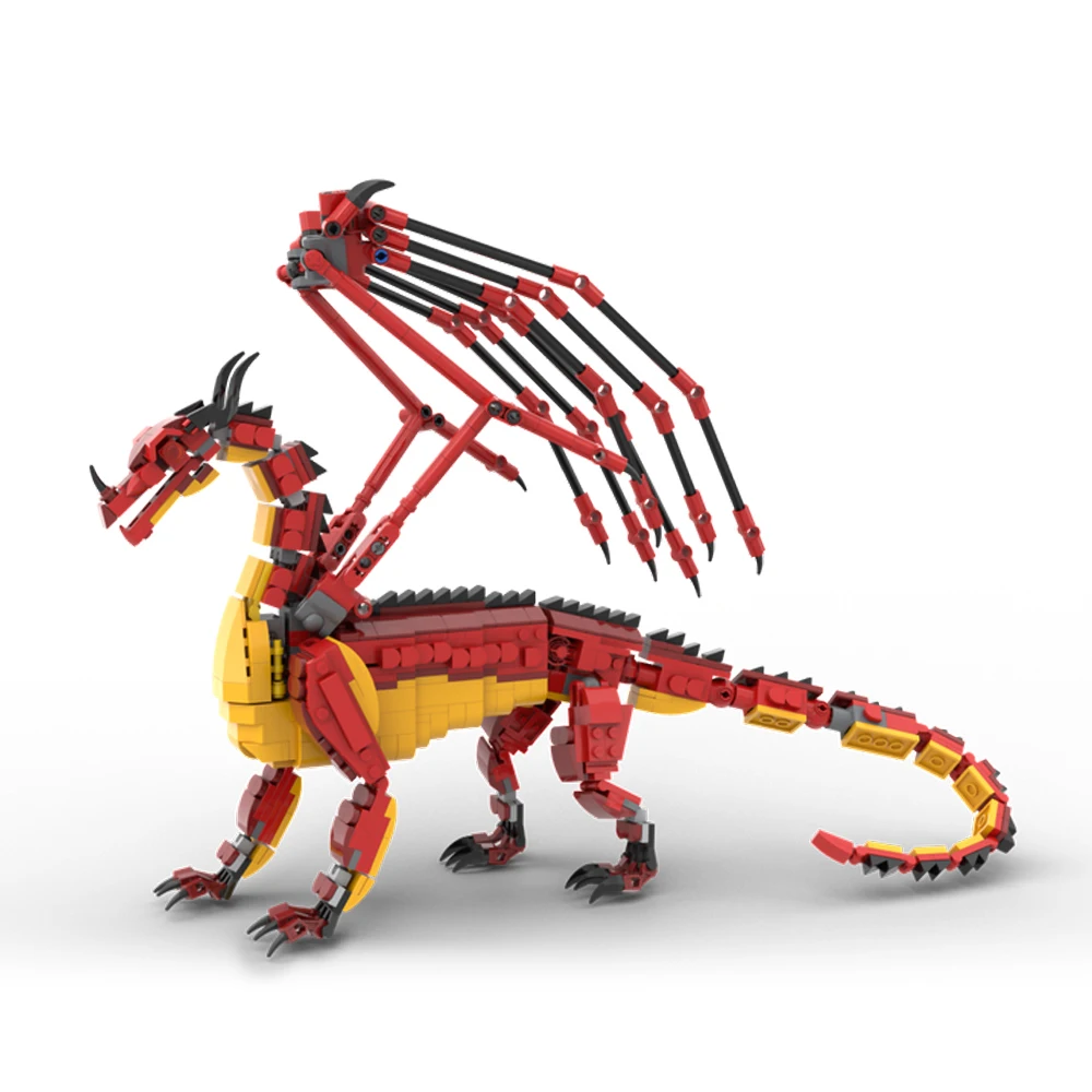 MOC-131736 Fire Wing Dragon décennie s de Construction Dragon Ailé Petit Modèle D'assemblage De Paremploi Garçons Et Bol Cadeau Jouet Pour Enfants