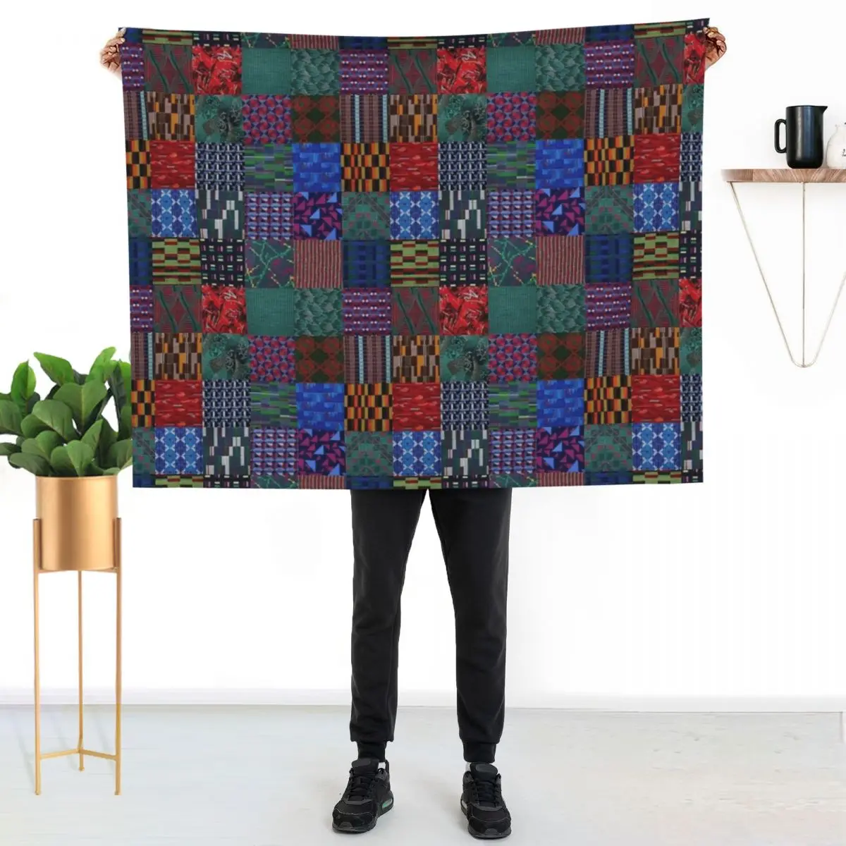 LONDON TRANSPORT FABRIC MONTAGE MOQUETTE SEAT COVER Throw Blanket Luxury Plaid on the sofa Luxury Throw Loose Blankets