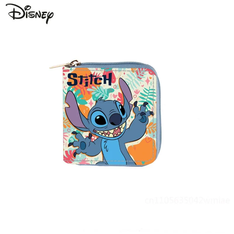 Stitch 2025 New Short Coin Purse Fashionable and High-quality PU Multifunctional Card Bag Cartoon Versatile Women's Mini Wallet