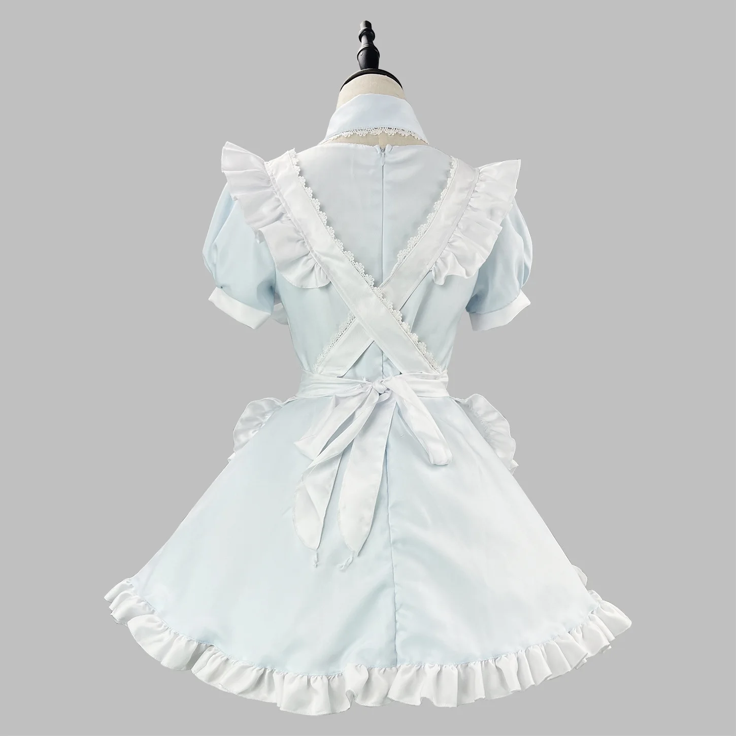 Sweet Lolita Women Blue Dress Waitress Servant Apron Dress Party S -5XL Cute Lolita Maid Anime Outfit Coffee Servant Uniform view 6