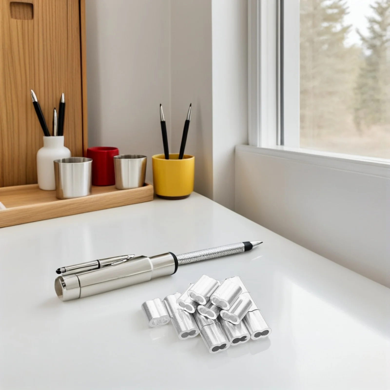 

1Set Heavy Duty M5 Thimble and Wire Rope Sleeve Kit for Outdoor Rigging Towing Projects Stainless Steel Cable Clamps